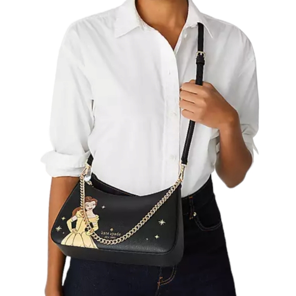 🆕Disney X Kate Spade Beauty And The Beast Convertible Crossbody and Card Holder - Picture 4 of 17